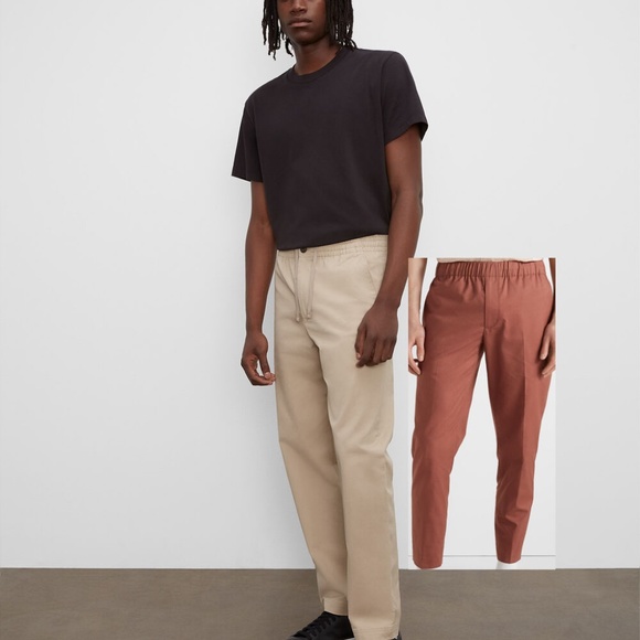 Elasticated Chinos - Brand New - NEVER WORN - DUSTY RED (COLOR AS INSET PIC #7)